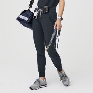 Wear FIGS - High Waisted Zamora Jogger Scrub Pants - Dark Harbor - Small Tall